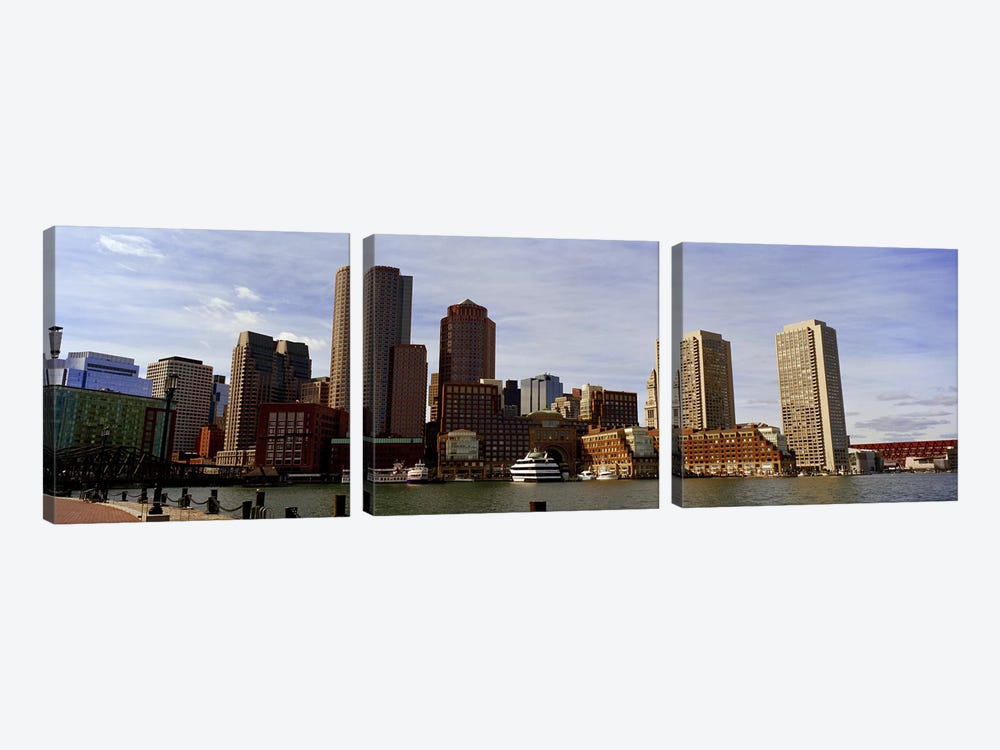 City at the waterfront, Fan Pier, Boston, Suffolk County, Massachusetts, USA 2010 by Panoramic Images 3-piece Canvas Art