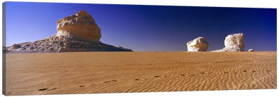 Rock formations in a desertWhite Desert, Farafra Oasis, Egypt Canvas Art Print - Desert Landscape Photography