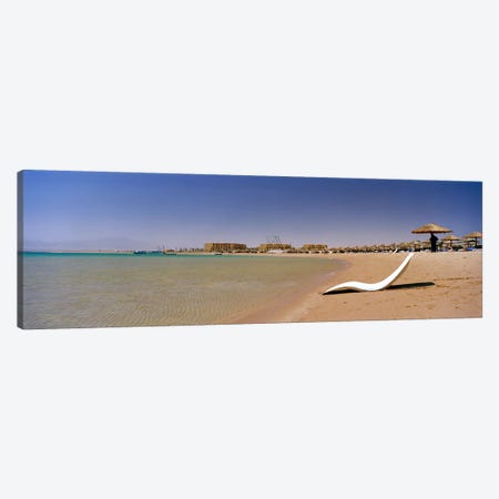 Chaise longue on the beach, Soma Bay, Hurghada, Egypt Canvas Print #PIM8735} by Panoramic Images Canvas Wall Art