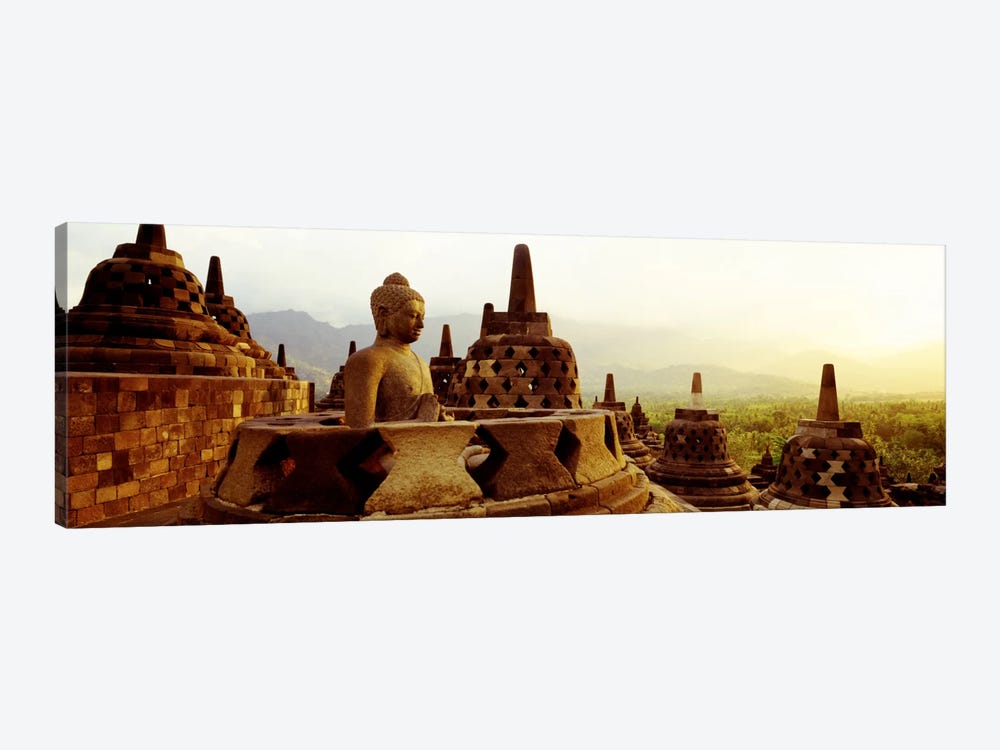 Indonesia, Java, Borobudur Temple by Panoramic Images 1-piece Canvas Artwork