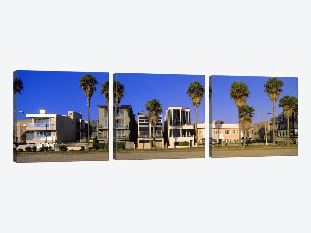 Buildings in a city, Venice Beach, City of Los Angeles, California, USA by Panoramic Images 3-piece Canvas Print