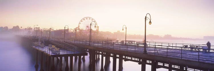 Pier with ferris wheel in the background, Santa Monica Pier, Santa Monica, Los Angeles County, California, USA