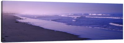 Surf on the beach, Santa Monica, Los Angeles County, California, USA Canvas Art Print - Santa Monica