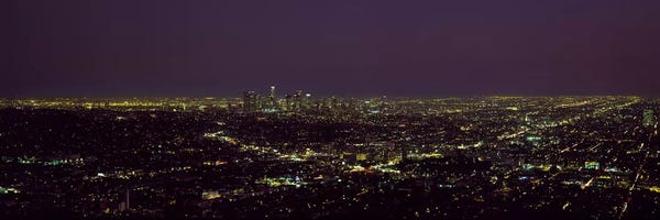 Los Angeles Skylines: High angle view of a cityscape, Los Angeles, California, USA by Panoramic Images