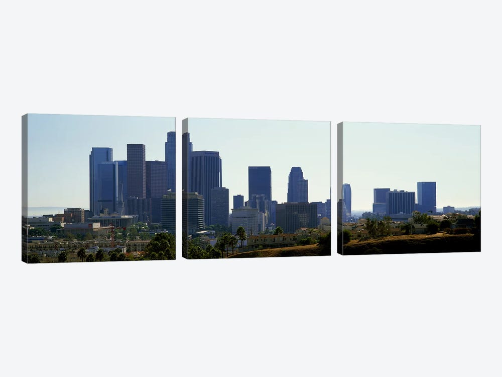 Skyscrapers in a city, Los Angeles, California, USA 2009 by Panoramic Images 3-piece Canvas Art