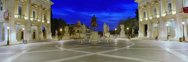 Marcus Aurelius Statue at a town square, Piazza del Campidoglio, Capitoline Hill, Rome, Italy