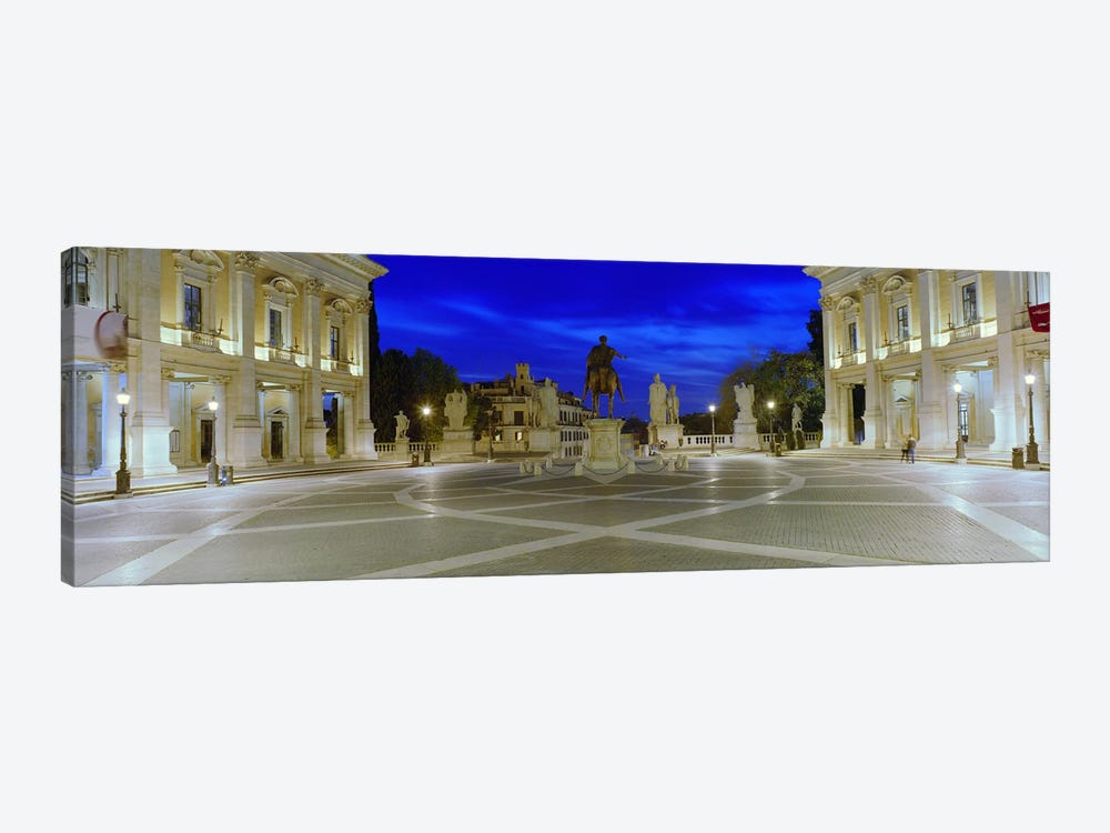 Marcus Aurelius Statue at a town square, Piazza del Campidoglio, Capitoline Hill, Rome, Italy by Panoramic Images 1-piece Canvas Art