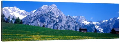 Alpine Pasture Landscape, Karwendel, Northern Limestone Alps, Tyrol, Austria Canvas Art Print - Austria Art