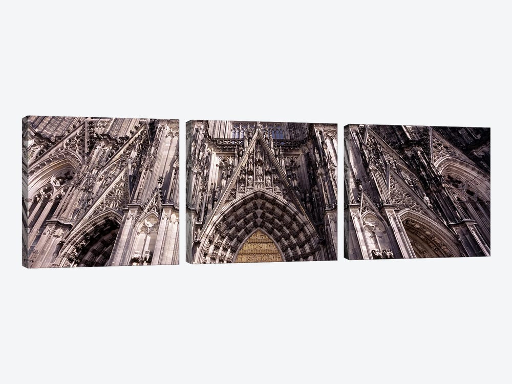 Architectural detail of a cathedralCologne Cathedral, Cologne, North Rhine Westphalia, Germany by Panoramic Images 3-piece Canvas Art