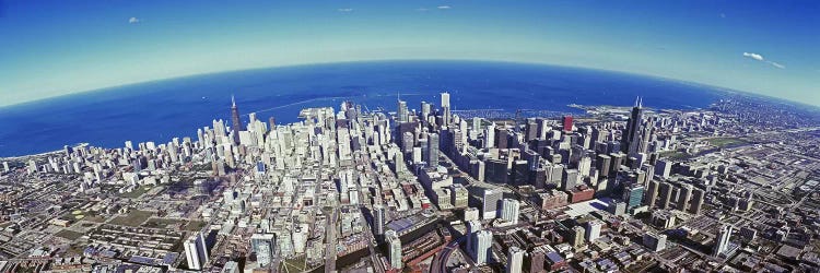 Aerial view of a cityscape with lake in the background, Sears Tower, Lake Michigan, Chicago, Illinois, USA #2