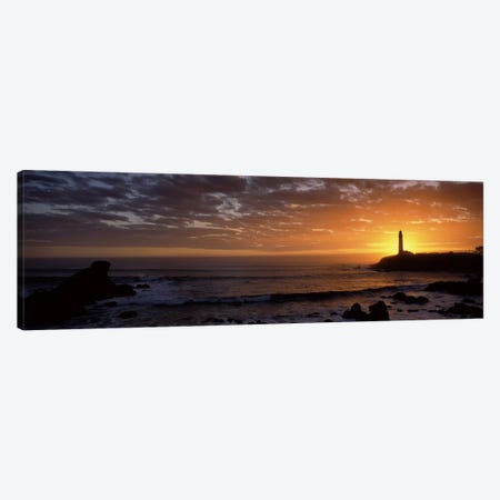 Lighthouse at sunset, Pigeon Point Lighthouse, San Mateo County, California, USA Canvas Print #PIM8842} by Panoramic Images Canvas Art Print