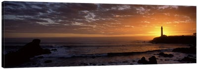 Lighthouse at sunset, Pigeon Point Lighthouse, San Mateo County, California, USA Canvas Art Print