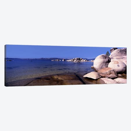Boulders at the coast, Lake Tahoe, California, USA Canvas Print #PIM8847} by Panoramic Images Canvas Wall Art