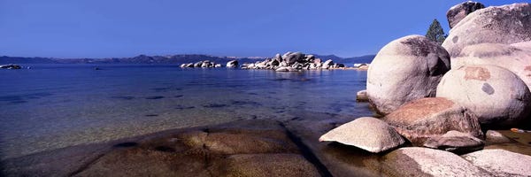 Nevada: Boulders at the coast, Lake Tahoe, California, USA by Panoramic Images