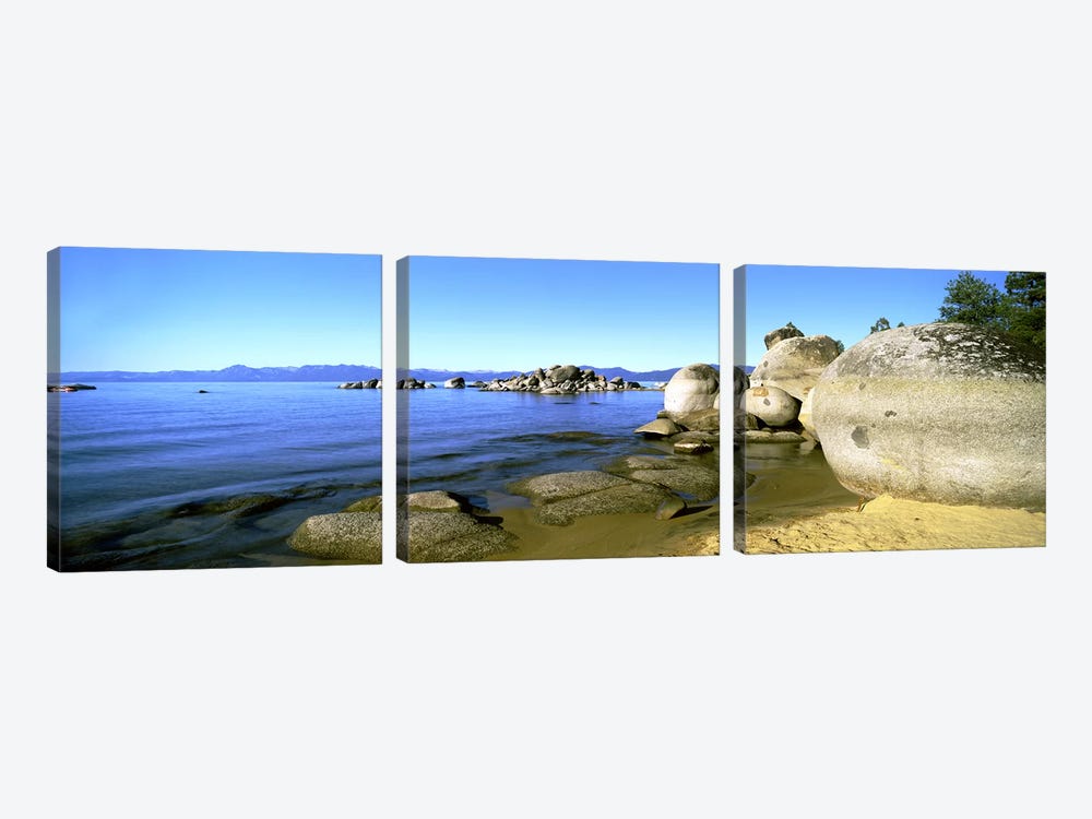 Boulder Piles, Lake Tahoe, California, USA by Panoramic Images 3-piece Canvas Wall Art