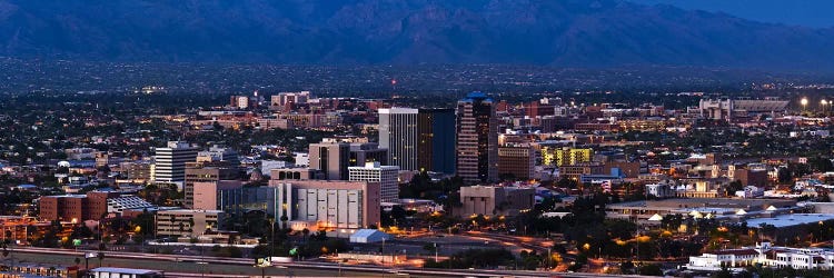 Aerial view of a city, Tucson, Pima County, Arizona, USA 2010 #2 by Panoramic Images wall art
