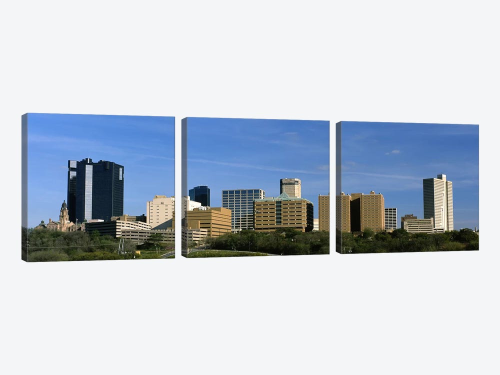 Buildings in a city, Fort Worth, Texas, USA #2 by Panoramic Images 3-piece Canvas Wall Art
