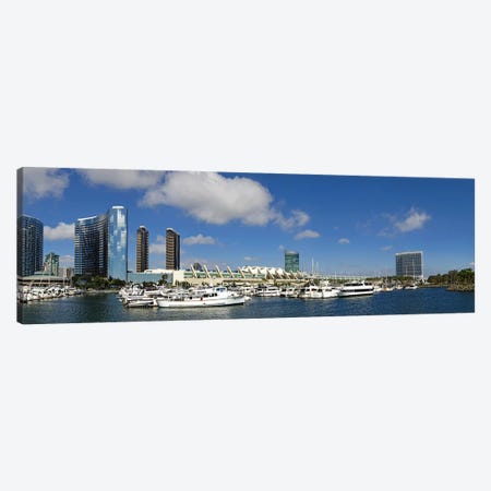 Buildings in a city, San Diego Convention Center, San Diego, Marina District, San Diego County, California, USA Canvas Print #PIM8862} by Panoramic Images Canvas Art Print