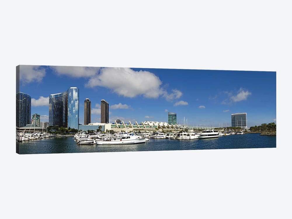 Buildings in a city, San Diego Convention Center, San Diego, Marina District, San Diego County, California, USA by Panoramic Images 1-piece Canvas Wall Art