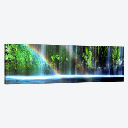 Double Rainbow, Mossbrae Falls, Dunsmuir, Siskiyou County, California, USA Canvas Print #PIM8877} by Panoramic Images Art Print