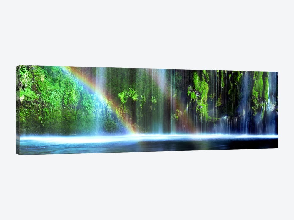 Double Rainbow, Mossbrae Falls, Dunsmuir, Siskiyou County, California, USA by Panoramic Images 1-piece Canvas Wall Art