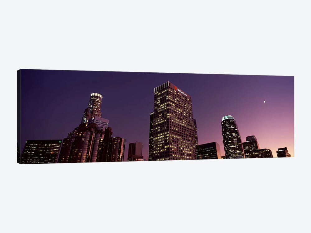 Skyscrapers in a city, City of Los Angeles, California, USA 2010 by Panoramic Images 1-piece Canvas Wall Art