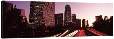 Skyscrapers in a city, City of Los Angeles, California, USA 2010 #3 Canvas Art Print - Los Angeles Art