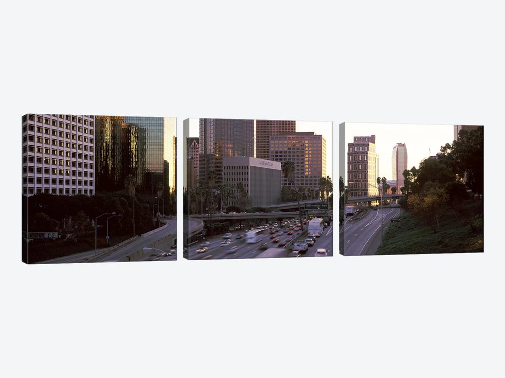 Buildings in a city, City of Los Angeles, California, USA by Panoramic Images 3-piece Canvas Art Print