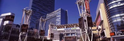 Skyscrapers in a city, Nokia Plaza, City of Los Angeles, California, USA by Panoramic Images canvas print