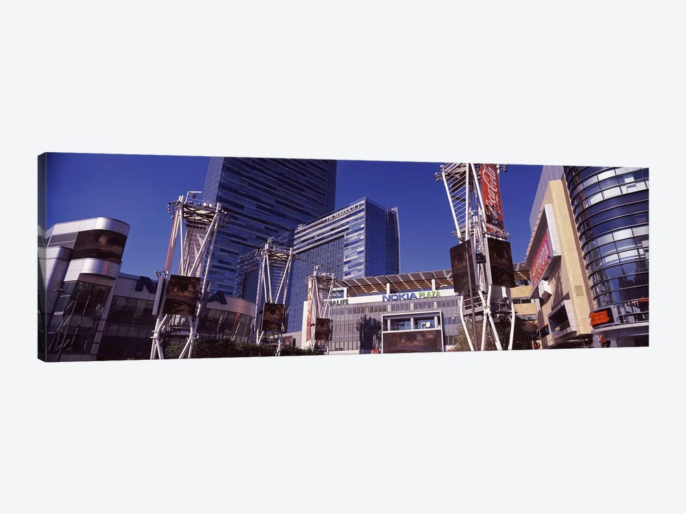 Skyscrapers in a city, Nokia Plaza, City of Los Angeles, California, USA by Panoramic Images 1-piece Canvas Art Print