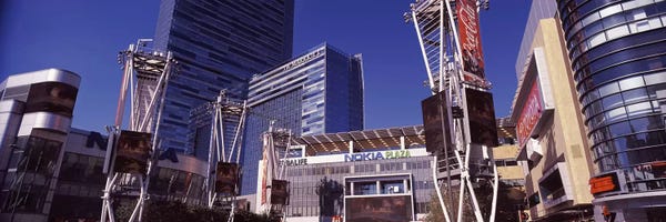 Los Angeles: Skyscrapers in a city, Nokia Plaza, City of Los Angeles, California, USA by Panoramic Images
