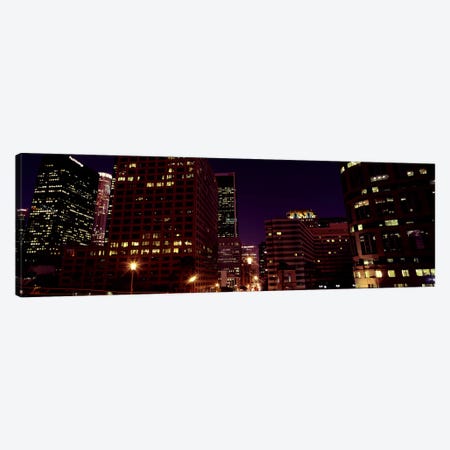 Buildings lit up at night, City of Los Angeles, California, USA #2 Canvas Print #PIM8889} by Panoramic Images Canvas Print