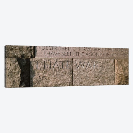 Text engraved on stones at a memorial, Franklin Delano Roosevelt Memorial, Washington DC, USA Canvas Print #PIM8900} by Panoramic Images Canvas Art