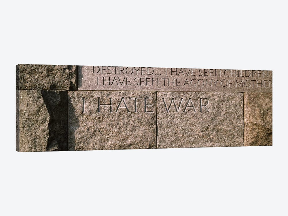 Text engraved on stones at a memorial, Franklin Delano Roosevelt Memorial, Washington DC, USA by Panoramic Images 1-piece Art Print