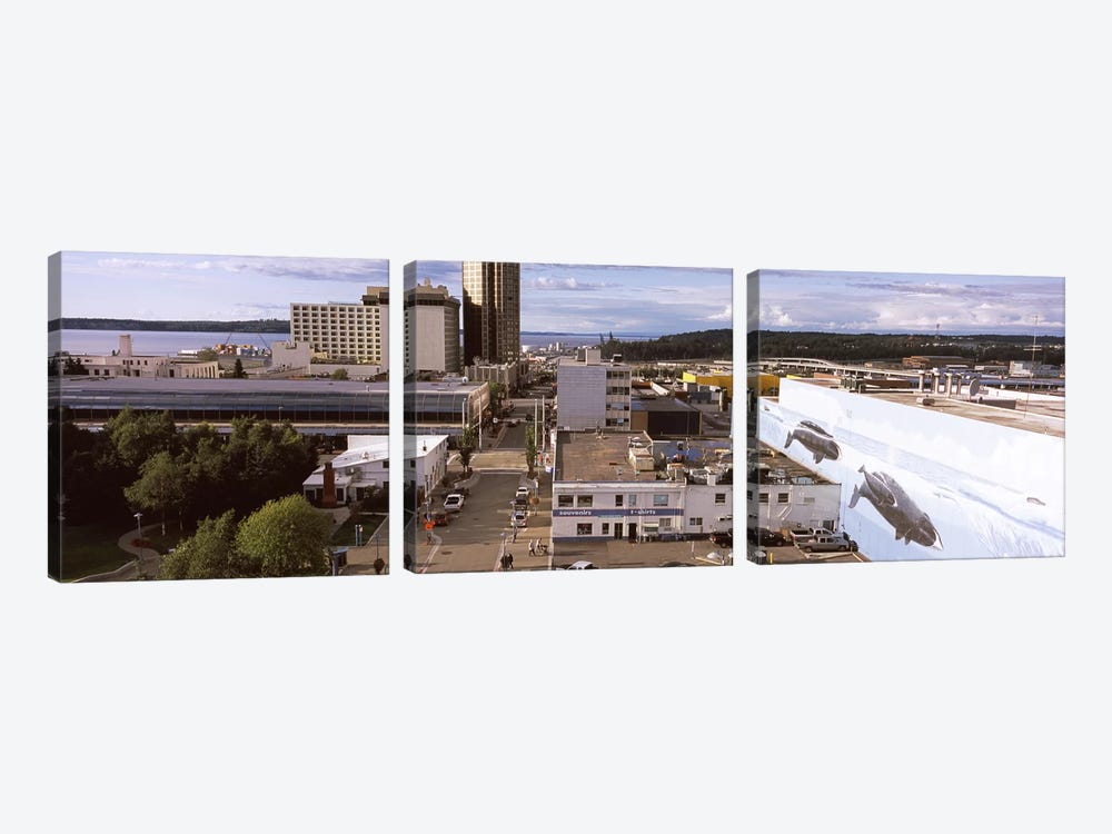 Buildings in a city, Anchorage, Alaska, USA by Panoramic Images 3-piece Canvas Art Print