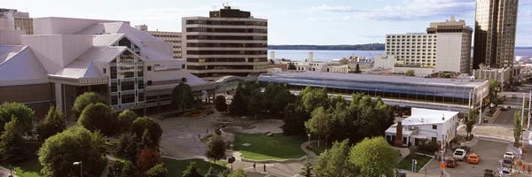 Alaska: Buildings in a city, Alaska Center for the Performing Arts, Anchorage, Alaska, USA by Panoramic Images