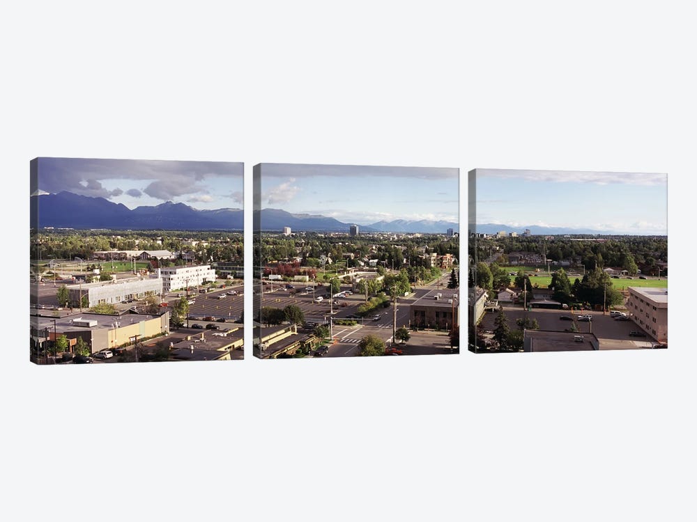 Buildings in a city, Anchorage, Alaska, USA #3 by Panoramic Images 3-piece Canvas Print