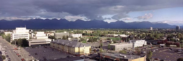 Alaska: Buildings in a city, Anchorage, Alaska, USA #2 by Panoramic Images