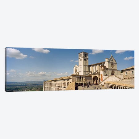 Tourists at a church, Basilica of San Francisco, Assisi, Perugia Province, Umbria, Italy Canvas Print #PIM8917} by Panoramic Images Canvas Wall Art