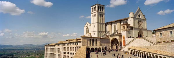 Umbria: Tourists at a church, Basilica of San Francisco, Assisi, Perugia Province, Umbria, Italy by Panoramic Images