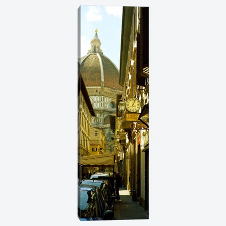 Cars parked in a street with a cathedral in the background, Via Dei Servi, Duomo Santa Maria Del Fiore, Florence, Tuscany, Italy Canvas Print #PIM8918} by Panoramic Images Canvas Print