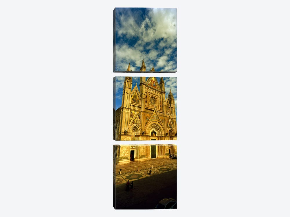 Facade of a cathedral, Duomo Di Orvieto, Orvieto, Umbria, Italy by Panoramic Images 3-piece Canvas Art