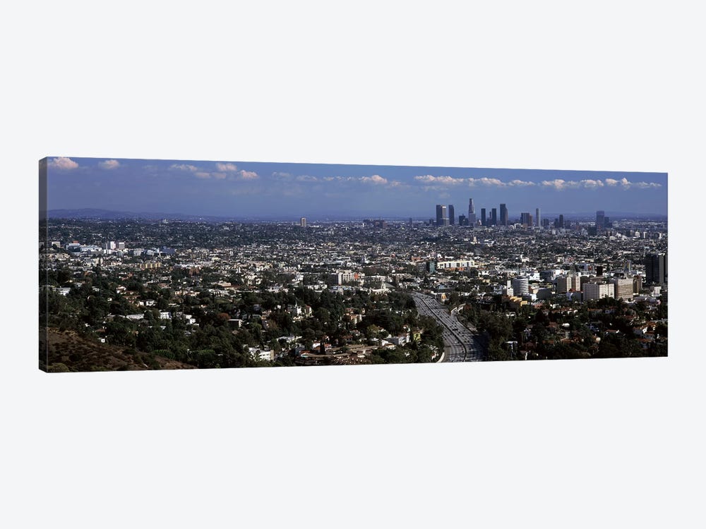 Buildings in a city, Hollywood, City Of Los Angeles, Los Angeles County, California, USA 2010 by Panoramic Images 1-piece Canvas Artwork