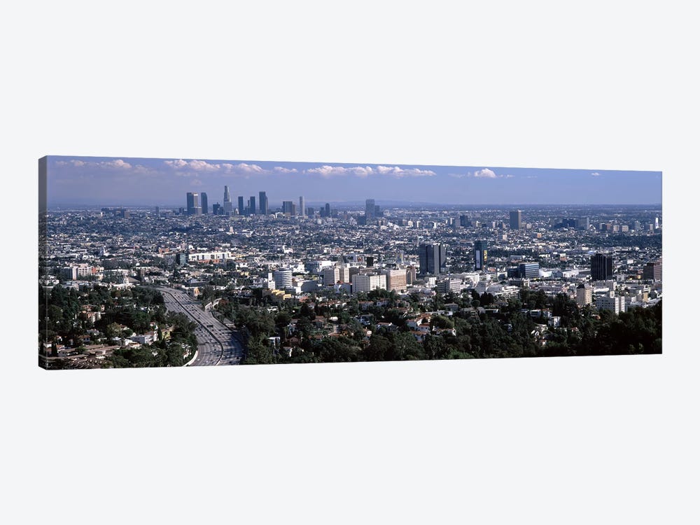 Buildings in a city, Hollywood, City Of Los Angeles, Los Angeles County, California, USA 2010 #2 by Panoramic Images 1-piece Canvas Artwork