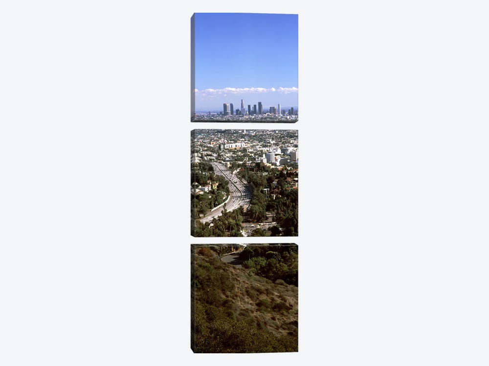 Buildings in a city, Hollywood, City Of Los Angeles, Los Angeles County, California, USA 2010 #3 by Panoramic Images 3-piece Art Print