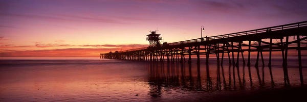 Nautical: Silhouette of a pier, San Clemente Pier, Los Angeles County, California, USA by Panoramic Images