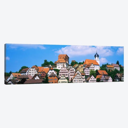 Buildings on a hill, Altensteig, Black Forest, Germany Canvas Print #PIM893} by Panoramic Images Canvas Art Print