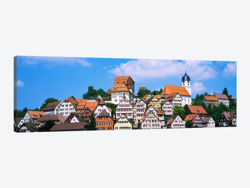 Buildings on a hill, Altensteig, Black Forest, Germany by Panoramic Images 1-piece Canvas Art Print