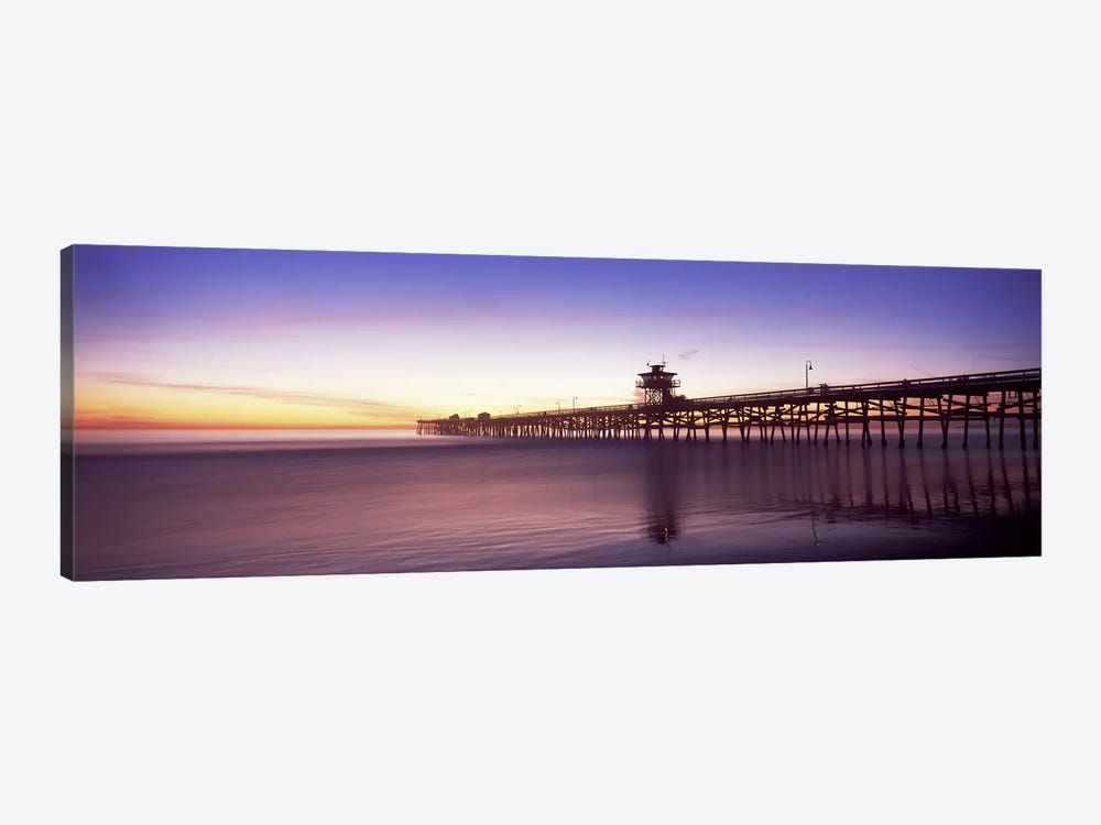 Silhouette of a pier, San Clemente Pier, Los Angeles County, California, USA #2 by Panoramic Images 1-piece Canvas Art Print