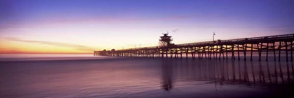 Docks & Piers: Silhouette of a pier, San Clemente Pier, Los Angeles County, California, USA #2 by Panoramic Images